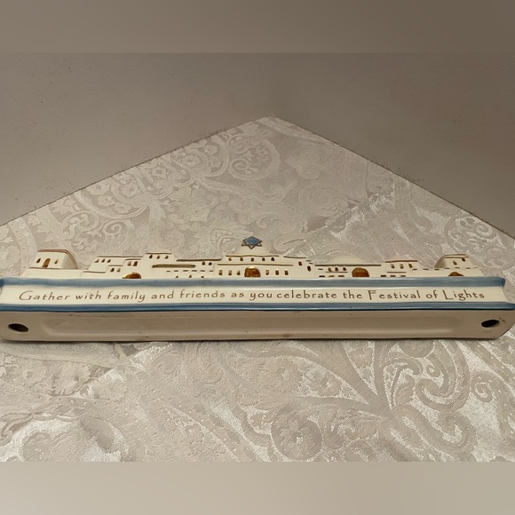 Russ Berrie old city Menorah stand.  Used - Picture 7 of 8